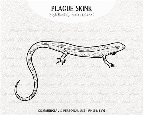 Plague Skink Svg Clipart Snake Like Lizard Vector Drawing Blue Tongue