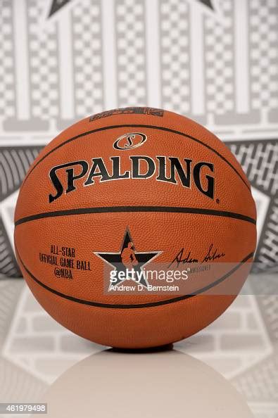 A close up shot of the official Spalding NBA All Star Ball on January ...