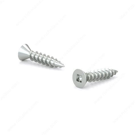 Wood Screw, Flat Head, Regular Thread, Regular Wood Point - Richelieu ...