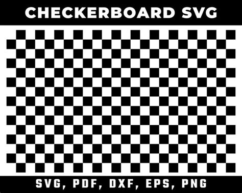 Checkerboard Svg Seamless Checked Checkered Pattern Cricut Etsy