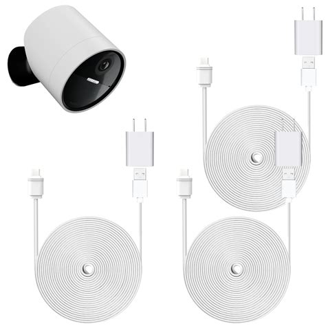 25ft 7 6m Weatherproof Outdoor Charging Cable For SimpliSafe Outdoor