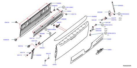 Nissan Armada Tailgate Molding Rear Fv A Genuine