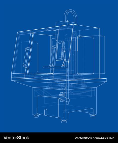 Metalworking cnc milling machine Royalty Free Vector Image