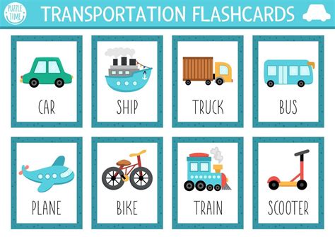 transportation flashcards esl flashcards transport ltax