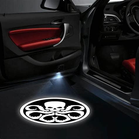 2x Bright Hydra Marvel Logo Car Door Projectorcarledlogo