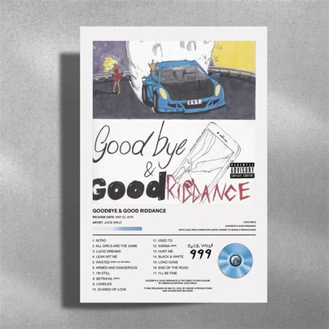 Juice Wrld Goodbye And Goodriddance Album Cover Metalen Poster 30x40cm Bol