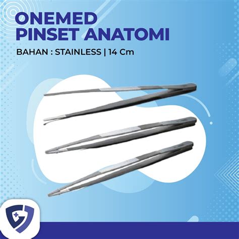 Jual Pinset Anatomi Stainless Steel Cm Onemed Shopee Indonesia