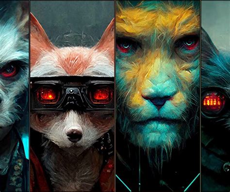 ArtStation - 41 Pack - Cyberpunk Animals - Free Commercial Usage | Artworks