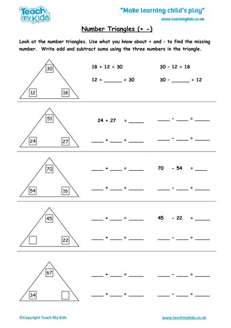 Number Triangles Tmk Education