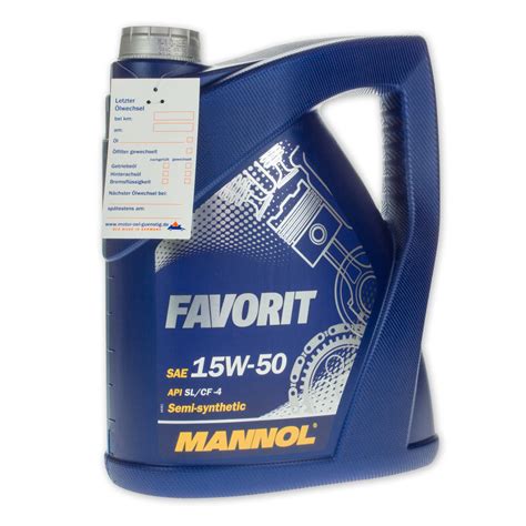 X Liter Mannol Sae W Favorit Api Sl Cf Cf Motoren L Ebay