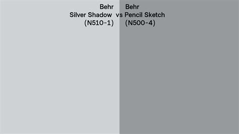 Behr Silver Shadow Vs Pencil Sketch Side By Side Comparison