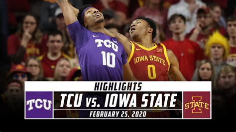 TCU Vs Iowa State Basketball Highlights 2019 20 Stadium YouTube