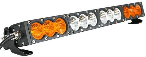 X6 10W Series 2D Amber White 32 Single Row LED Light Bar 17 100