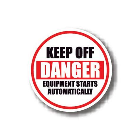 Shop Ergomat Durastripe Circle Sign Keep Off Danger Equipment Starts