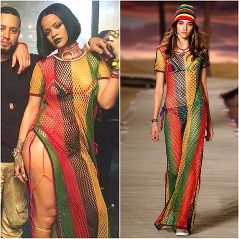 Rihanna Work Dress Rasta Jamaican Side Slit Split Mesh Carnival Riana