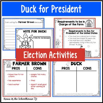 Duck for President Activities by Kraus in the Schoolhouse | TpT