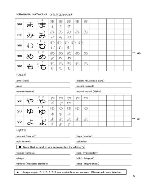 Hiragana And Katakana Practice Sheets