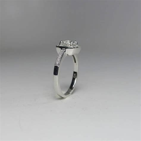 White Topaz Ring Diamond Alternative Affordable Engagement Ring