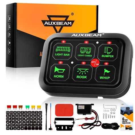 Buy Auxbeam 6 Gang Switch Panel GC60 Universal Circuit Control Relay