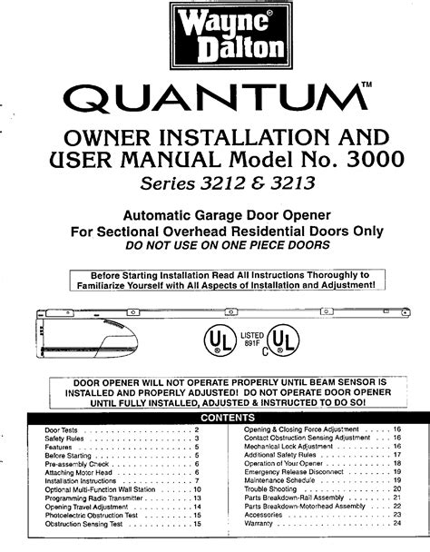 Wayne Dalton Garage Door Opener 2113 Manual | Dandk Organizer