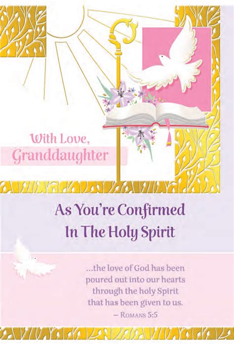 Card Confirmation Granddaughter Dove Reilly S Church Supply