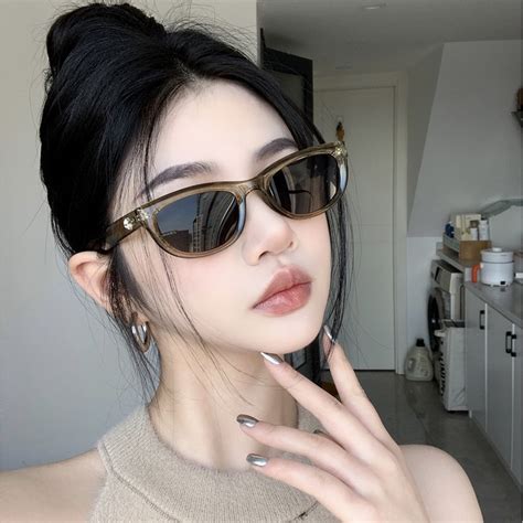 European American Sweet Cool Hot Girl Premium Green Sunglasses Female Vintage Shopee Philippines