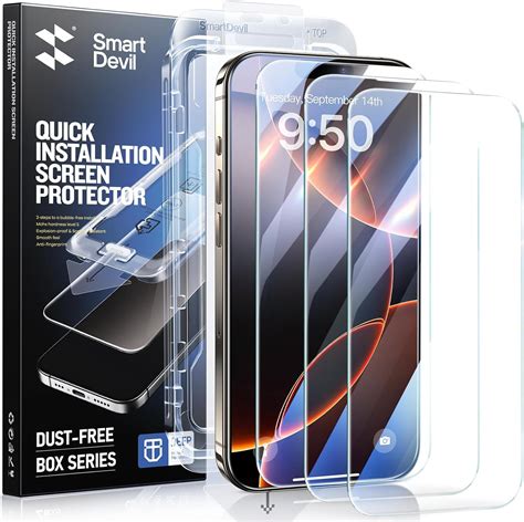 Amazon SMARTDEVIL 3 Pack Screen Protector For IPhone 16 Pro 6 3