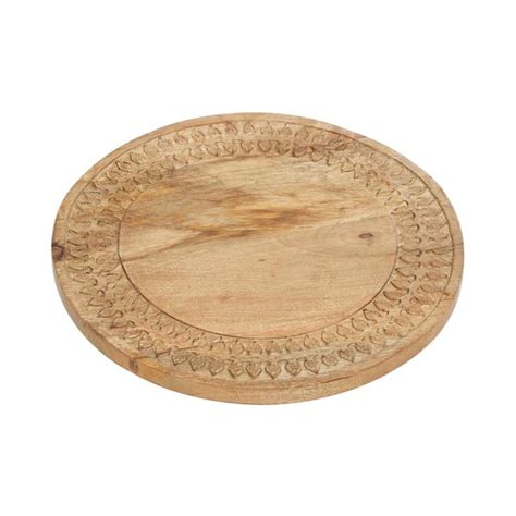 Litton Lane Brown Mango Wood Country Cottage Cake Stand 78281 The