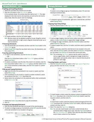 Free Excel Quick Reference Sheet Onwebwes