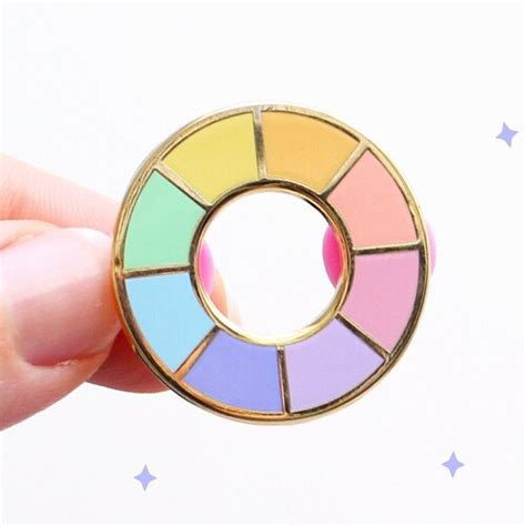 Pastel Color Wheel Enamel Pin Accessories Pin Flair Yume Etsy