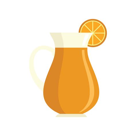 Orange Juice Jug Icon Flat Isolated Vector Vector Art At Vecteezy