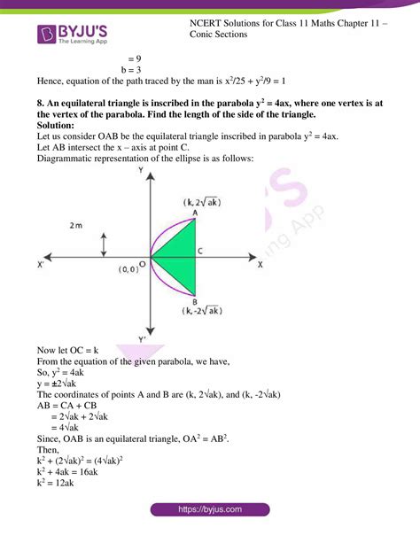 Ncert Solutions Class 11 Maths Chapter 11 Conic Sections Free Download