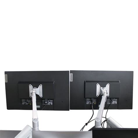 Dual Monitor Arm Desk Mount, Silver - Preowned – Rework Office Furniture