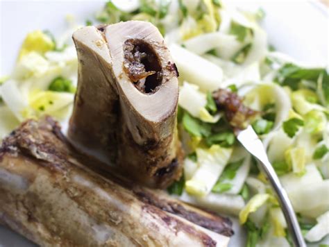 Paleo Roasted Bone Marrow With Endive Salad Aip Paleo Roast Roasted Bone Marrow Endive Salad