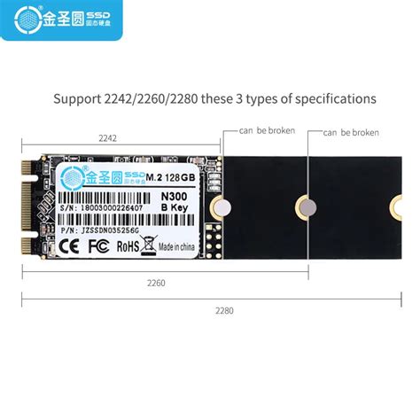 JSYERA NGFF M 2 SSD 128GB 2242 2260 2280 M2 B Key NGFF