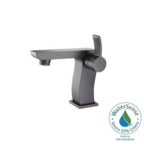 Kraus Sonus Single Hole Single Handle Mid Arc Bathroom Faucet In Oil Rubbed Bronze Kef 14601orb