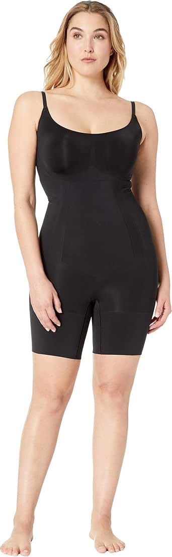 Spanx Plus Size Oncore Mid Thigh Bodysuit Very Black 3x Spanx Amazon