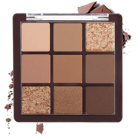 Brown Eyeshadow Palette Glitter Nude Eye Shadow Pallets For Women Shimmer Neutral Long Lasting