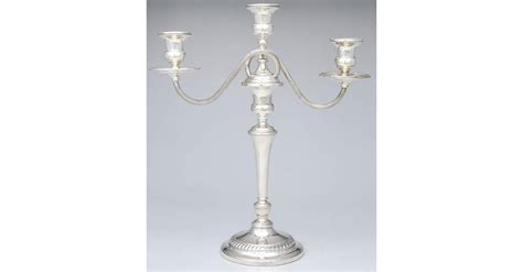 269 Sterling Hollowware Weighted 3 Light Candelabra By Frank Whiting