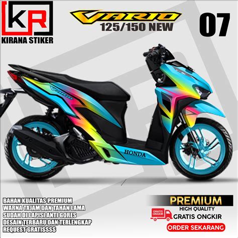 Jual Decal Stiker Full Body Vario New 125 Dan 150 Desain Baru 2022 Kode