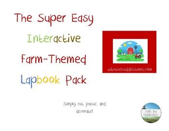 Farm Themed Interactive Lapbook Activity Pack By With The Huddlestons