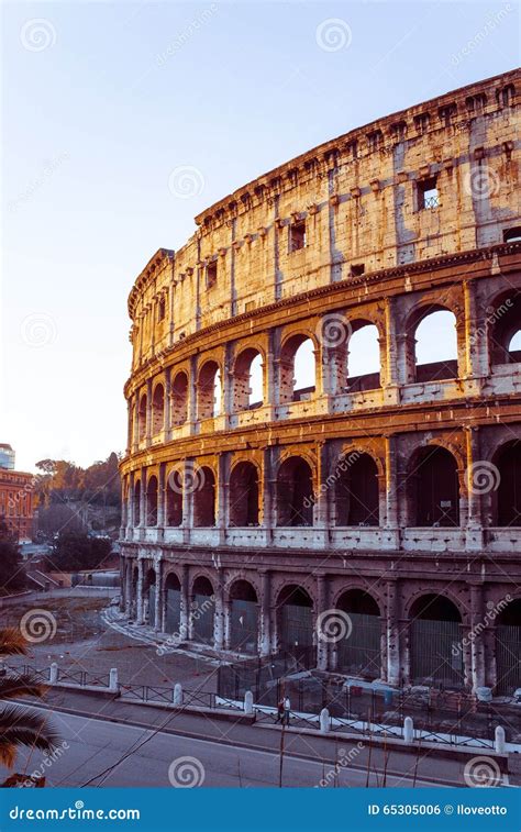 Roman Amphitheatres In Rome On January 5 2015 Circular Or Oval