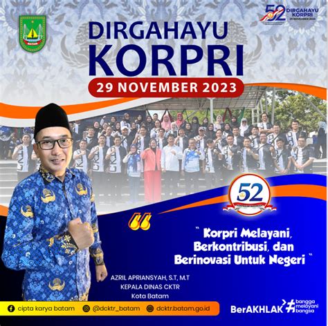 Selamat Hari Korpri Ke Tahun Dinas Cipta Karya Dan Tata Ruang