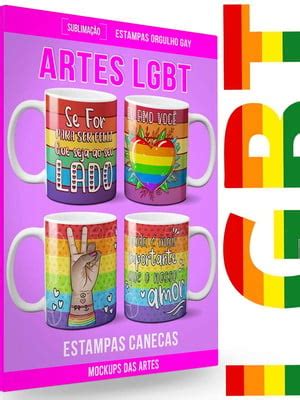 Pack 10 Artes Canecas Lgbt Orgulho Gay Mockups Sublimacao Compre