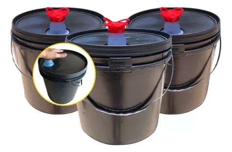 Balde Para Compostagem 16l Tampa Lacre 3 Pçs Cor Preto MercadoLivre