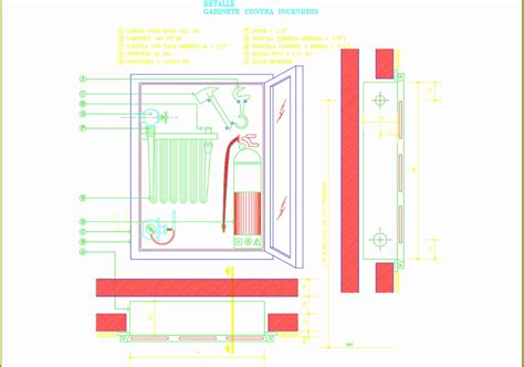 Détail de l armoire pci dans AutoCAD Téléchargement CAD 60 36 KB