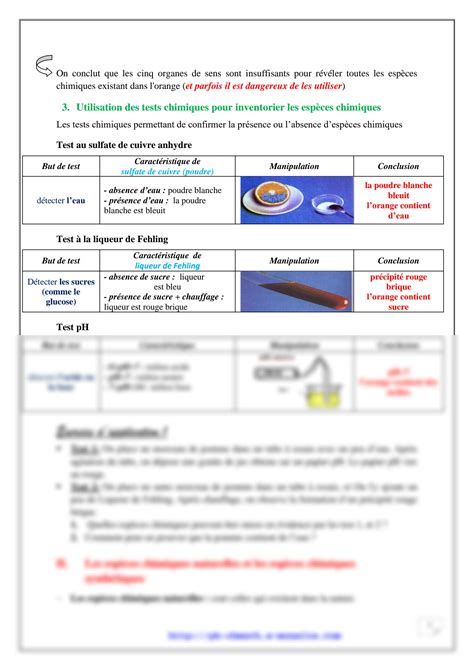 SOLUTION Cour Chapitre 1 Especes Chimiques Tc Studypool