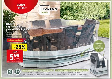 Promo Housse De Protection Pour Mobilier De Jardin Livarno Home Chez