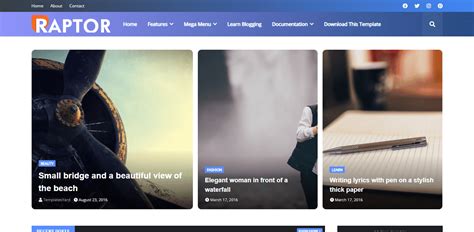 How To Setup Raptor Blogger Template Templatesyard