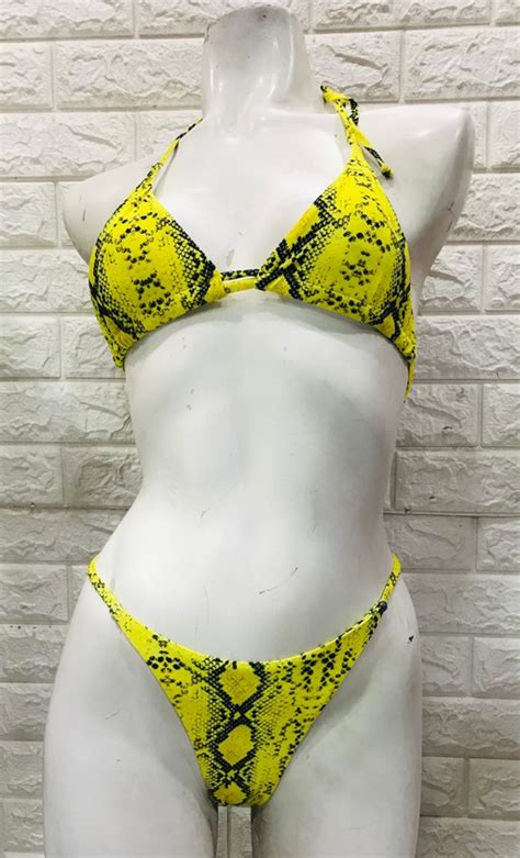 Bikini En Triangulo Con Tanga En Dise O De Serpiente Alealon Cl